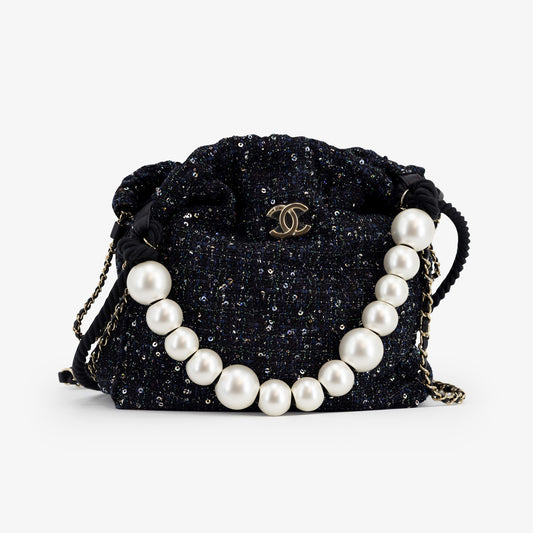 Chanel Spring '19 tweed pearl handle drawstring